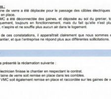 Electricien abandon de chantier . rapport d'expertise