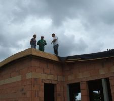 Pose de la membrane EPDM