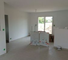 Passage du peintre pour le ratissage des murs