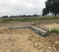 Viabilisation en cours et marquage du lotissement