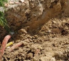 Tranchée pour les raccordements