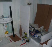 Coffrage douche en b&eacute;ton cellulaire