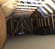 Pose du plancher à l?étage 
30m2