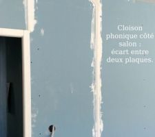 Dégâts constatés sur la pose des placos.