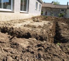 Fondation pour la terrasse