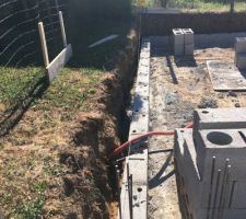 Limite de propriété Garage
(le fil n'est pas tendu d'où le décalage sur la photo)