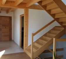 Entreé escalier chêne