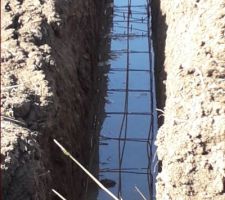 Les fouilles avec l'eau au fond ...