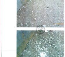 Le tour de la maison, pour lequel nous avons pay&eacute; pour du concass&eacute;, et sur lequel nous retrouvons bouts de verre, gravats en tout genre...