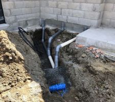 évacuation eau usées + arrivée d'eau