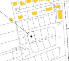 Emplacement de notre terrain dans le lotissement
