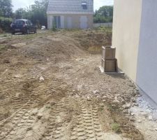 Début des travaux d'aménagement extérieur