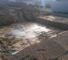 Terrain le jour du terrassement, 16/07/2018