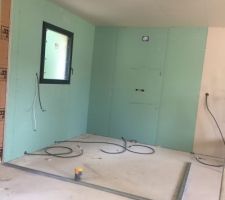 Isolation plus placo de toutes les pi&egrave;ces