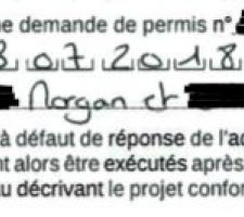 Récépissé permis de construire