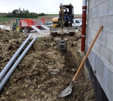 Branchement eaux pluviales et pose regard