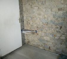 Ouverture pour passage technique entre la cuisine et la chaufferie/local technique