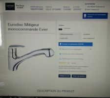 Mitigeur GROHE EURODISC