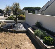 Mise en enduit des murs et parterre en finalisation