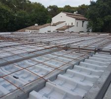 Préparation dalle 1er etage, hourdis...