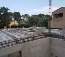 Préparation dalle 1er etage, hourdis...