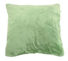 Coussin velours vert amande