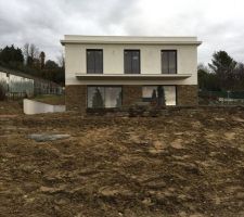 VRD terminés, bassin d'infiltration créé