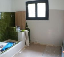 Peinture carrelage buanderie