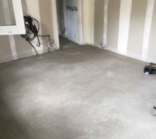 Rendu de notre chape apres 2 jours de séchage