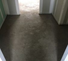 Rendu de notre chape apres 2 jours de séchage