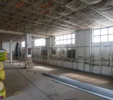 Plafonds isolés côté chambres