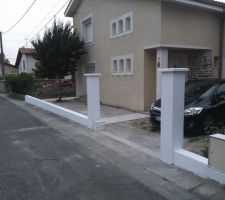 Peinture du muret (peinture siloxane)