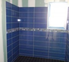 Faience douche &agrave; l'italienne