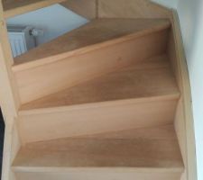 Id&eacute;e retrait contremarches et remplacement rambarde escalier.