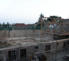 Démontage de l'ancienne charpente