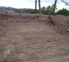 Emplacement futur garage