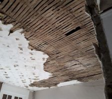Démolition plafond RDC en cours...