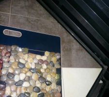 Carrelage salle de bain et douche italienne (la faience sera beige mais on ne l'a pas encore choisi!)