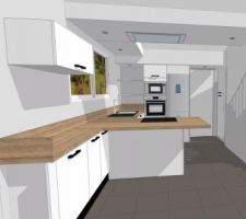 Plan de la cuisine choisie chez Cuisineo