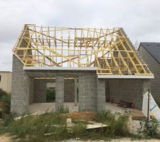 Charpente fermette achevée en 2 jours