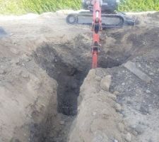Assainissement avec tranch&eacute;e drainante
