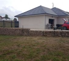 Mur de gabion : terminé