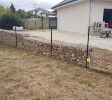 Mur de gabion : terminé