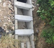 Pose buse sur chemin d'accès