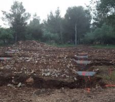 Réalisation des fouilles