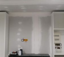 Les joints sont faits on débute le ponçage.