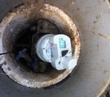 Compteur d'eau installé par Véolia