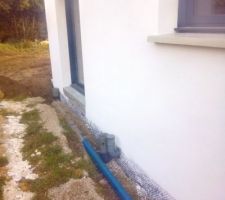 Mise en place des canalisations exterieures