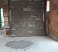 Élévation du mur où sera le futur escalier