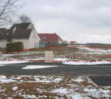 Vue fassade terrain du Sud Est